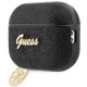 Guess AirPods Pro 2 vāciņš GUAP2GLGSHK Melns PU Glitter Flake 4G