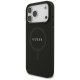 Guess Saffiano Classic Logo MagSafe vāciņš iPhone 17 Pro Max, Melns