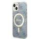 Apple iPhone 14 Plus 6.7\" Guess 4G Print MagSafe Case Cover (GUBPP14MH4EACSB) + Charger, Blue