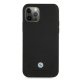 BMW iPhone 12 / 12 Pro vāciņš Leather Perforate, melns