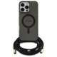 Guess iPhone 16 Pro Case Crossbody Cord Script MagSafe, Black
