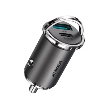 Joyroom C-A35 ātrais automašīnas lādētājs USB-C / USB 45W, pelēks