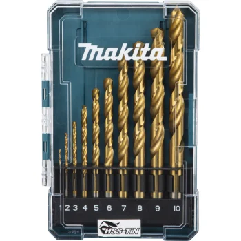 Набор сверл по металлу Makita HSS-TiN D-72849, 1-10 мм, 10 шт.