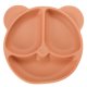 Silicone Tableware Set for Kids, 4 Pieces, Bear, Orange