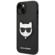 Karl Lagerfeld Saffiano Choupette Head Patch Case for iPhone 14 Plus / 15 Plus, Black