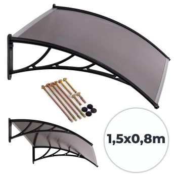 Jumtiņš virs durvīm 150x80 cm polikarbonāta nojume MultiGarden