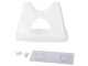 Kitchen Holder for Pot Lids and Cutting Boards, White