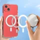 Прозрачный чехол для iPhone 14 Plus с MagSafe и серебристым кольцом