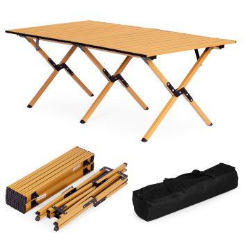 Folding Camping Table 120x60 cm with Bag MultiGarden