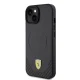Ferrari iPhone 15 vāciņš Carbon Metal Logo MagSafe, melns