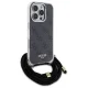 Чехол Guess для iPhone 16 Pro Max Crossbody Cord 4G Print, черный