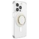 Popsockets Round Luxe Coconut Creme emaljas MagSafe turētājs un telefona statīvs
