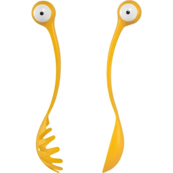 OTOTO Pasta Monsters makaronu un salātu servēšanas piederumu komplekts, dzeltens
