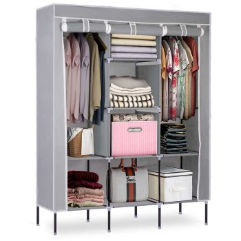 Massido Textile Closet, Gray