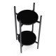 ModernHome 2-Tier Metal Plant Stand, Black