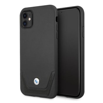 BMW Perforate кожаный чехол для iPhone 11 / XR Черный