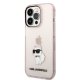 Karl Lagerfeld Ikonik Choupette iPhone 14 Pro Hardcase, Pink
