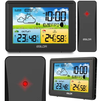 Беспроводная метеостанция Baldr BD-908 с дисплеем, черная