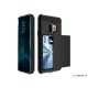Samsung Galaxy S9 (G960F/DS) Slide Card Holder PC + TPU Hybrid Back Case Cover, Black