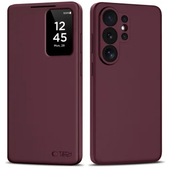 Tech-Protect Smart Wallet atverams vāciņš Samsung Galaxy S26 Ultra, bordo