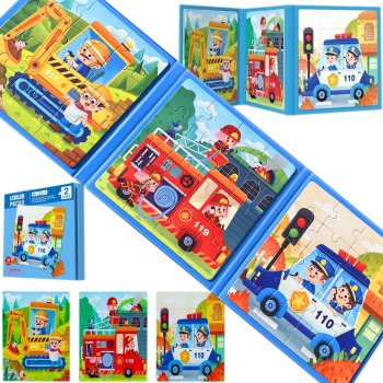 Magnetic Vehicle Puzzle Book for Toddlers & Kids Jhtoy-268