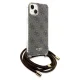 Guess iPhone 15 / 14 / 13 vāciņš Crossbody Cord 4G Print, brūns