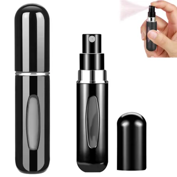 Ceļojumu smaržu pulverizators 5ml, melns