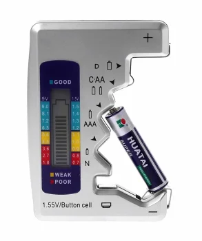 Elektroniskais bateriju un akumulatoru testeris priekš AA (R6), AAA (R3), N, D, LR44 1.5V | Battery Tester