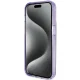 Guess iPhone 15 Pro vāciņš Ring Stand MagSafe Script Logo Glitter, violets