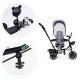 Трехколесный велосипед ECOTOYS с поворотным сиденьем и козырьком,...