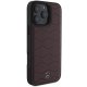 Чехол Mercedes для iPhone 16 Pro Max Waves Leather, красный