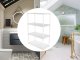 Storage Organizer Shelf for Bathroom Kitchen Laundry Room 64x41x22 cm, White