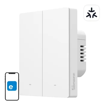 Viedais sienas slēdzis SONOFF M5-2C-80W 2 kanāli Matter WiFi