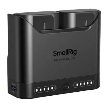 SMALLRIG DMW-BLK22 komplekts: 2 akumulatori un USB-C lādētājs