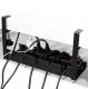 Adjustable Under Desk Cable Management Organizer, Black