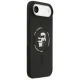 Karl Lagerfeld Silicone Karl&Choupette Ring MagSafe vāciņš iPhone 17 Air - melns