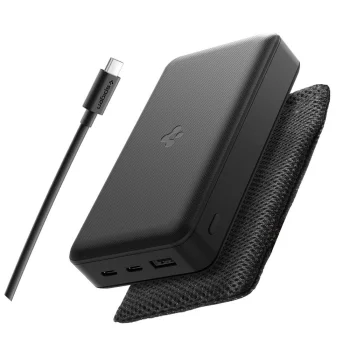 Spigen EA3030 30000mAh 30W portatīvais lādētājs - Melns | Power Bank Black