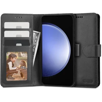 Samsung Galaxy S23 FE (SM-S711B/DS) Tech-Protect Wallet Book Case Cover, Black | Telefona Vāciņš Maciņš Apvalks...