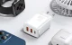 Baseus Compact 2xUSB + Type C Portable Wall Charger Adapter 30W, White | Адаптер Зарядное...