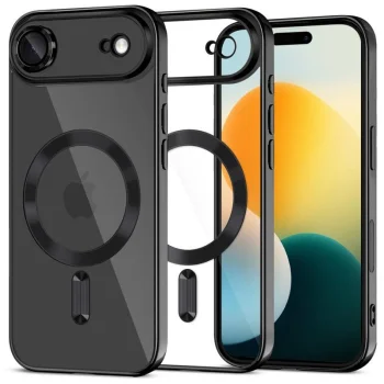 Tech-Protect iPhone 17 Air vāciņš MagFlex MagSafe, caurspīdīgs melns