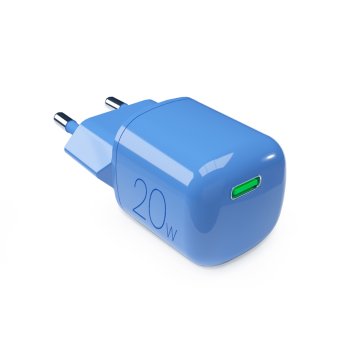 Puro 20W GaN USB-C sienas lādētājs – zils