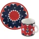 Bialetti Joyful Memories Espresso Cups with Saucers, Set of 2