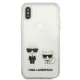 Karl Lagerfeld Karl & Choupette vāciņš iPhone XS Max, caurspīdīgs