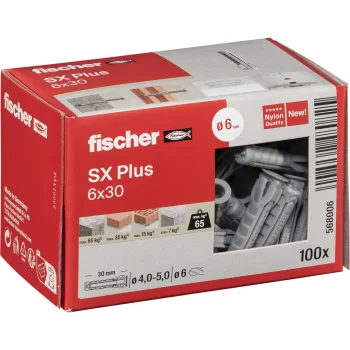 Dībeļi Fischer SX Plus 6x30, 100 gab.