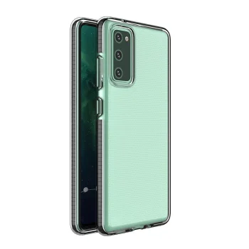 Vāciņš Samsung Galaxy A72 4G Spring Case, caurspīdīgs ar melnu apmali