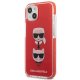 Karl Lagerfeld iPhone 13 mini vāciņš Karl&Choupette Head Sarkans