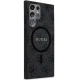Чехол Guess 4G Collection Leather Metal Logo MagSafe для Samsung Galaxy S24 Ultra, Черный