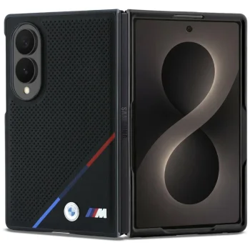 Чехол BMW M Leather Perforated MagSafe для Samsung Galaxy Z Fold 8, черный