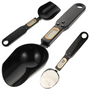 Electronic Kitchen Spoon Scale with LCD Display, Black