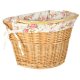 Woven Bicycle Basket with Floral Pattern and Click Mount